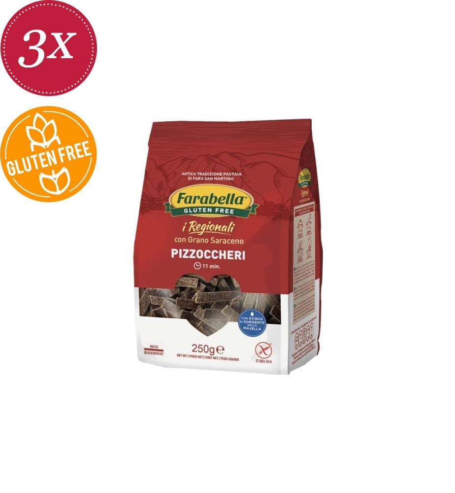 3er-Pack Pizzoccheri aus Buchweizen - 3 x 250 g