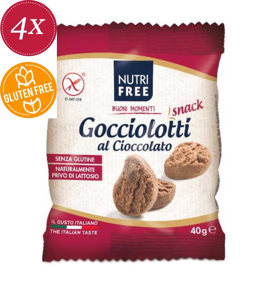 Gocciolotti au chocolat Snack Nutrifree - 4 x 40 g