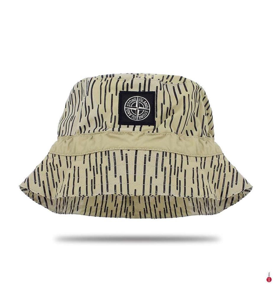 White stone island bucket hat Clearance