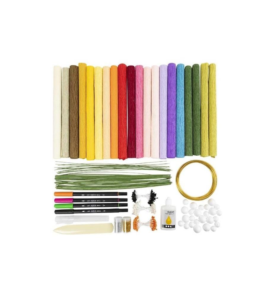CREATIV COMPANY - Kits de bricolage Set de papier crépon Fleurs