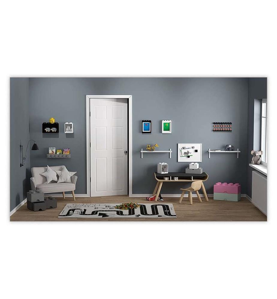 Set aus 2 Regalen 4 + 8 Blöcke - Schwarz