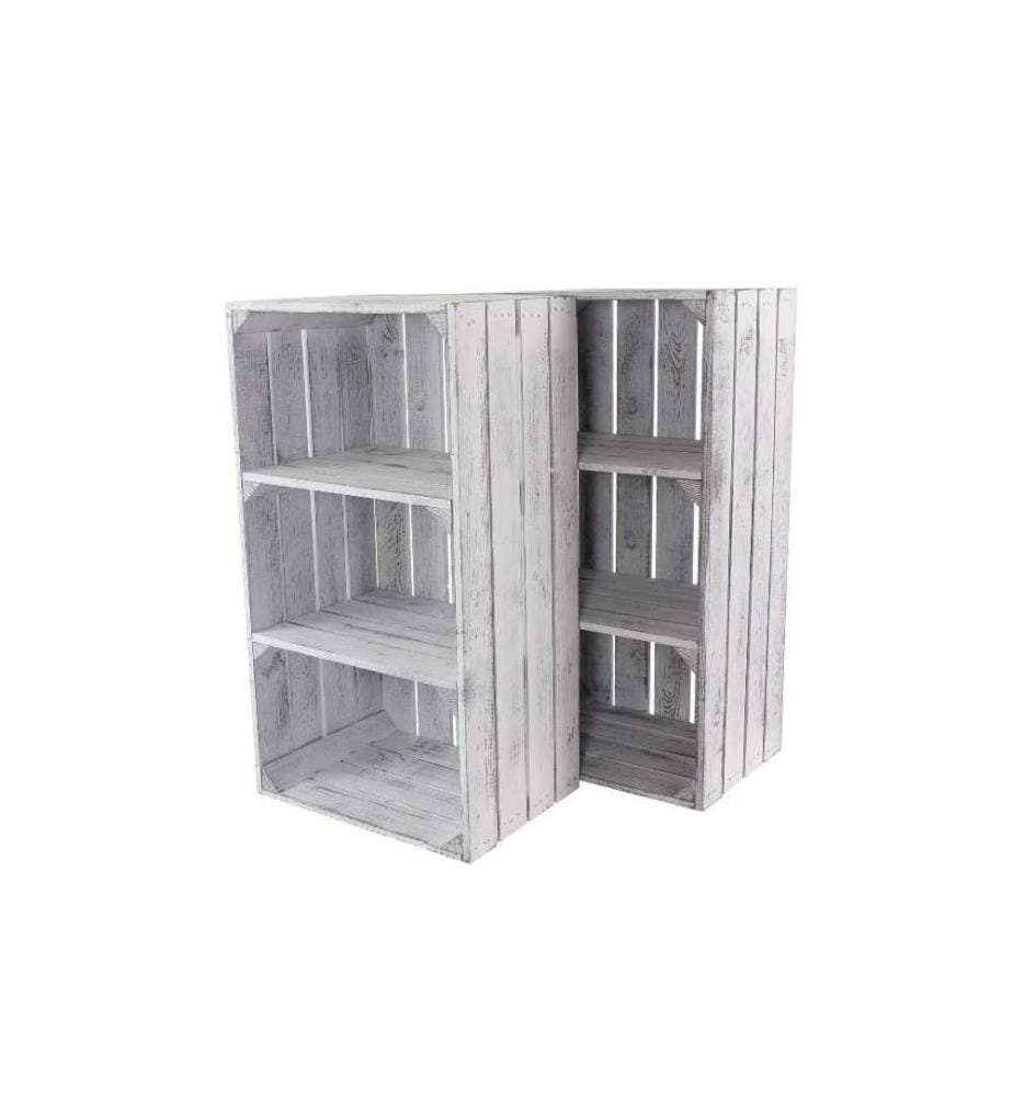 HOLZ ZOLLHAUS - Étagère Vintage Shabby White 40 x 75 cm
