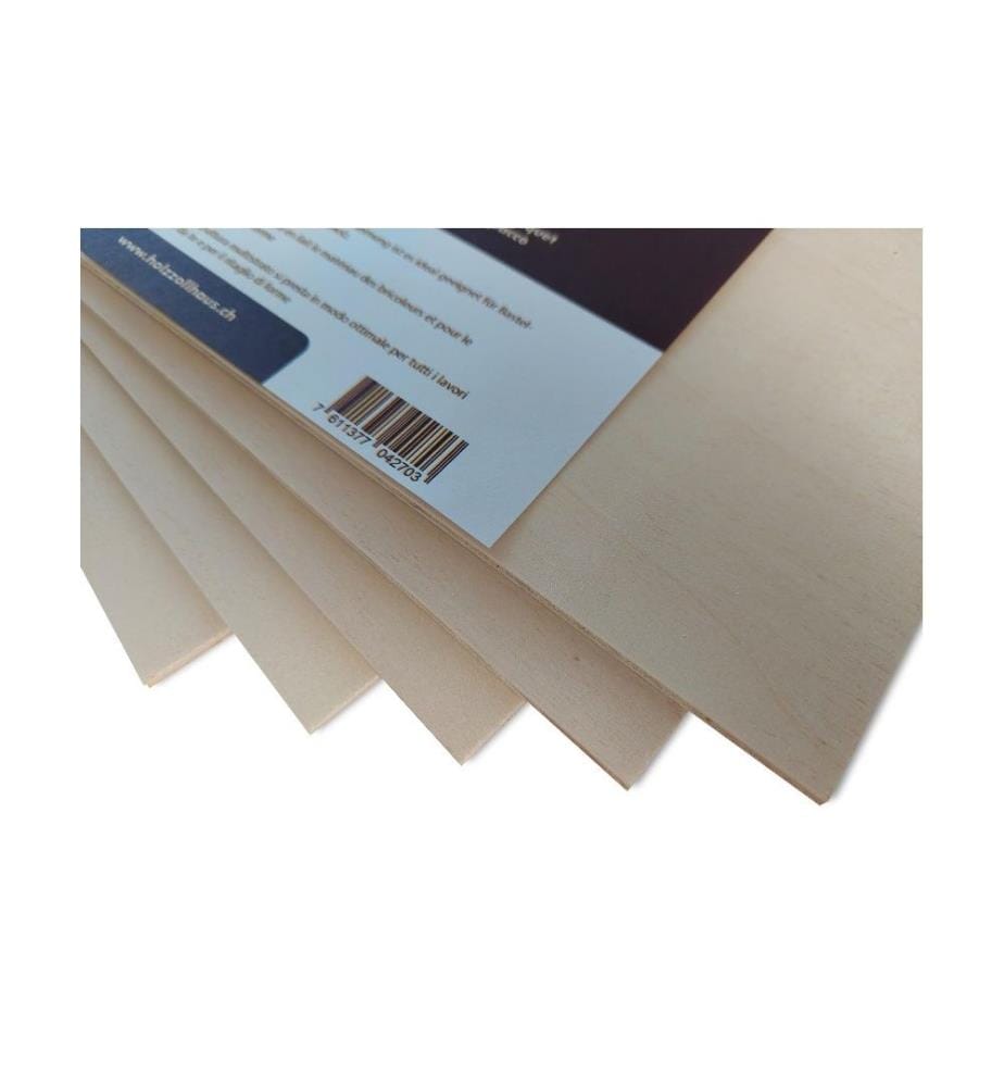 HOLZ ZOLLHAUS - Sperrholzplatten zum Basteln 5 Stück, A3