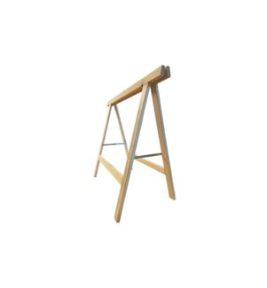 HOLZ ZOLLHAUS - Bockleiter aus Tanne 90 x 80 cm, Naturfarben
