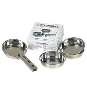 LOTUSGRILL - Set de poêles à frire, Inox, 4 pièces