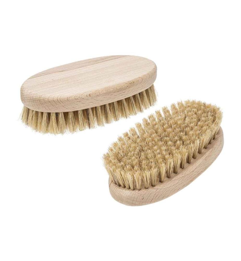 GLOREX - Massagebürste oval 13.5 x 7 cm Naturborsten, 1 Stück