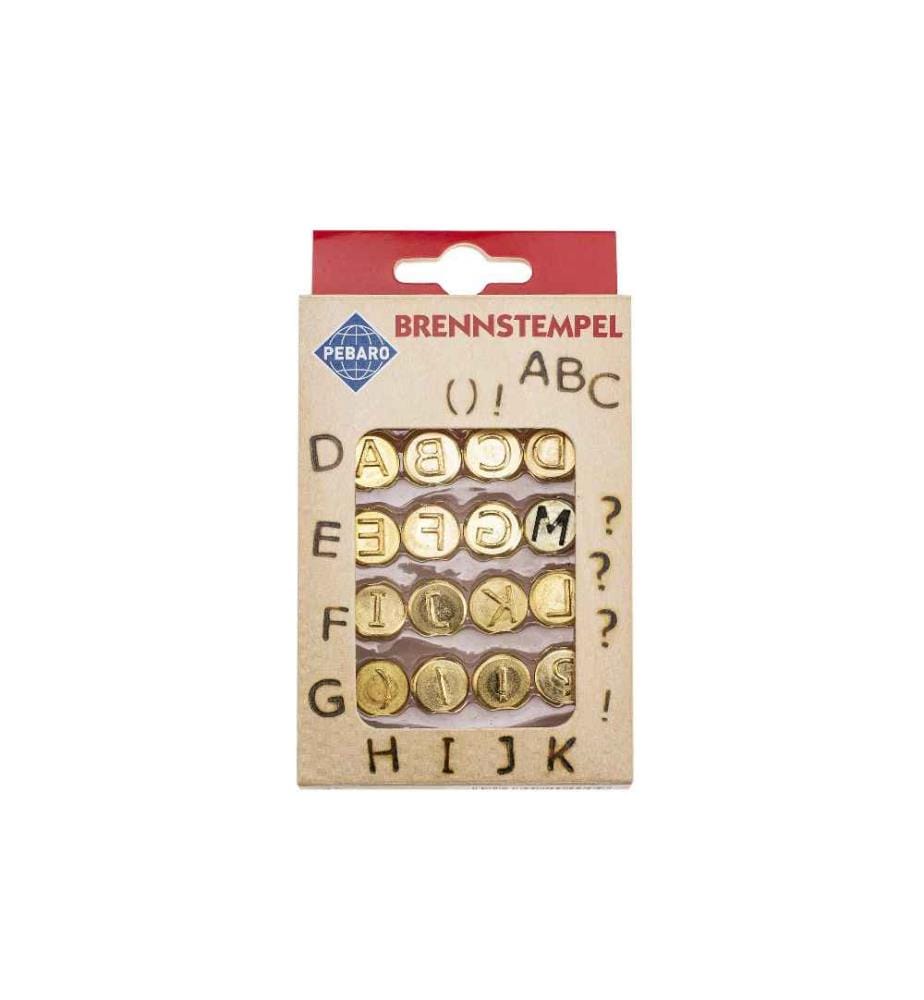 GLOREX - Brennstempel Buchstaben A-L 16-teilig