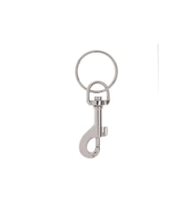 GLOREX - Schlüsselanhänger mit Karabiner, Ø 30 mm, Silber