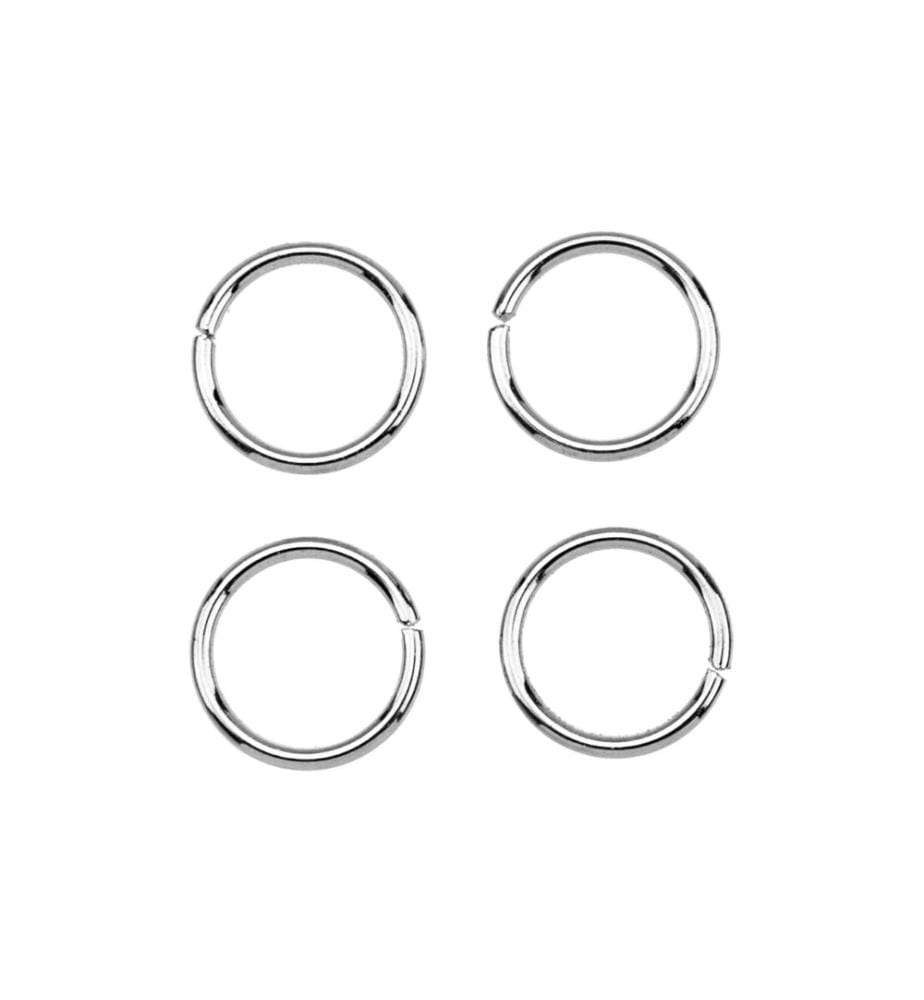 GLOREX - Biegering Verbindungsring 10 x 10 mm, 20 Stück, Platin