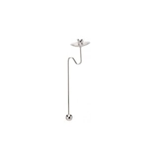GLOREX - Kerzenhalter 20 cm, Silber, 1 Stück