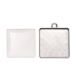 GLOREX - Anhänger Cabochon Quadratisch, 20 x 20 mm