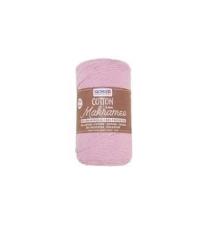 GLOREX - Wolle Makramee Cotton 225m x 2 mm, 250g, Rose
