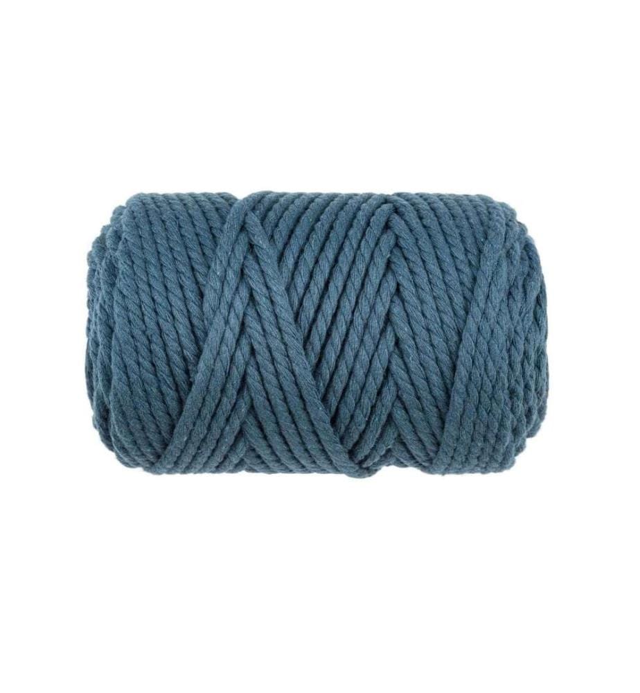 GLOREX - Wolle Makramee Rope gedreht 63 m x 3 mm, 250g, Türkis