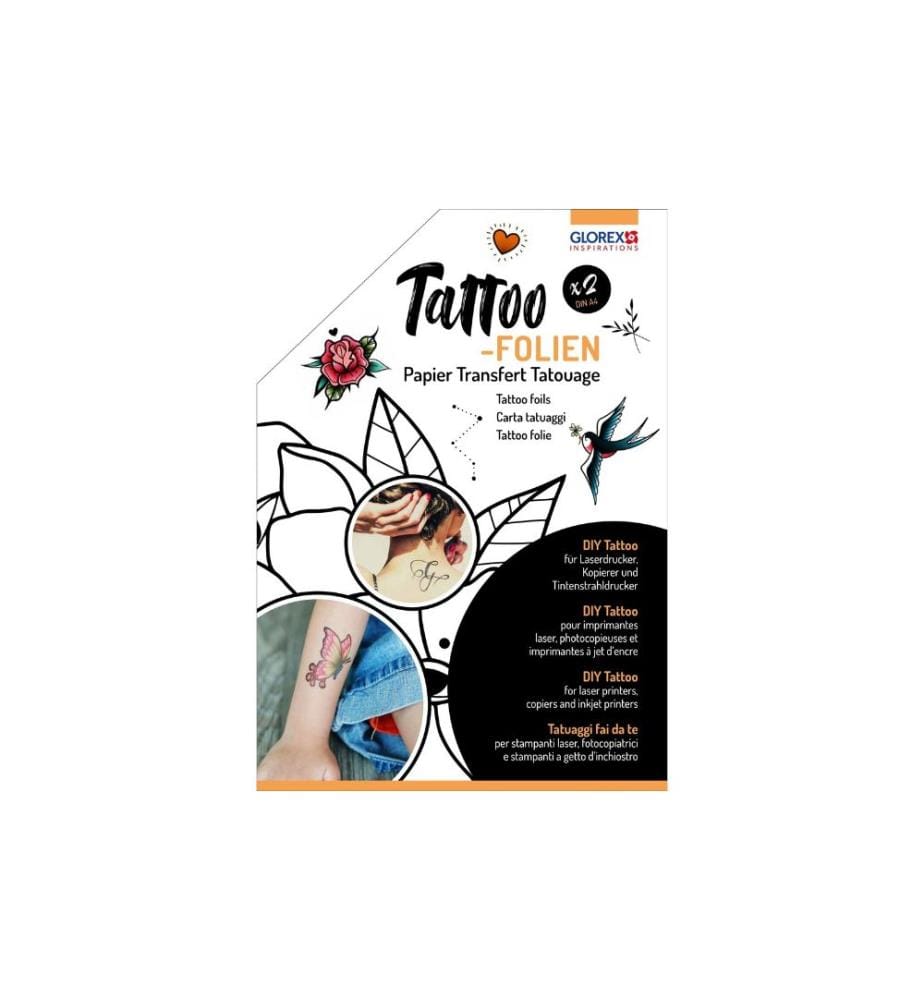 GLOREX - Tattoopapier Tattoo-Folie A4, 2 Stück