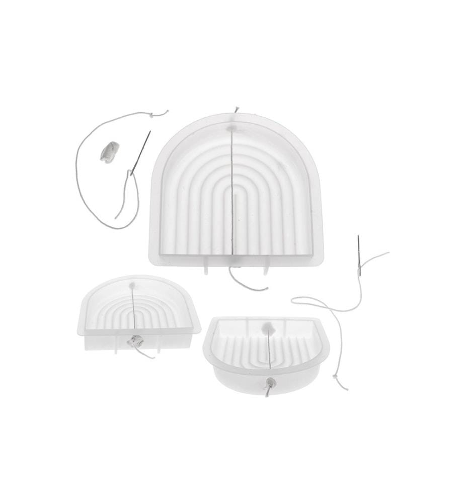 GLOREX - Kerzengiessform Bogen gross 15 x 15 x 3 cm