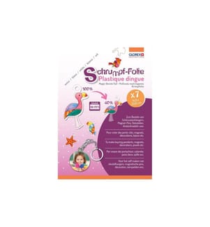 GLOREX - Schrumpffolie Transparent, A5, 7 Bogen