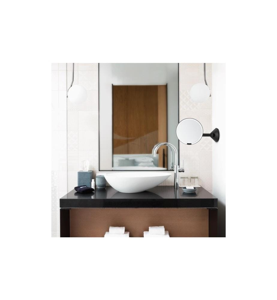 SIMPLEHUMAN - Miroir cosmétique avec capteur Avec support mural Noir mat