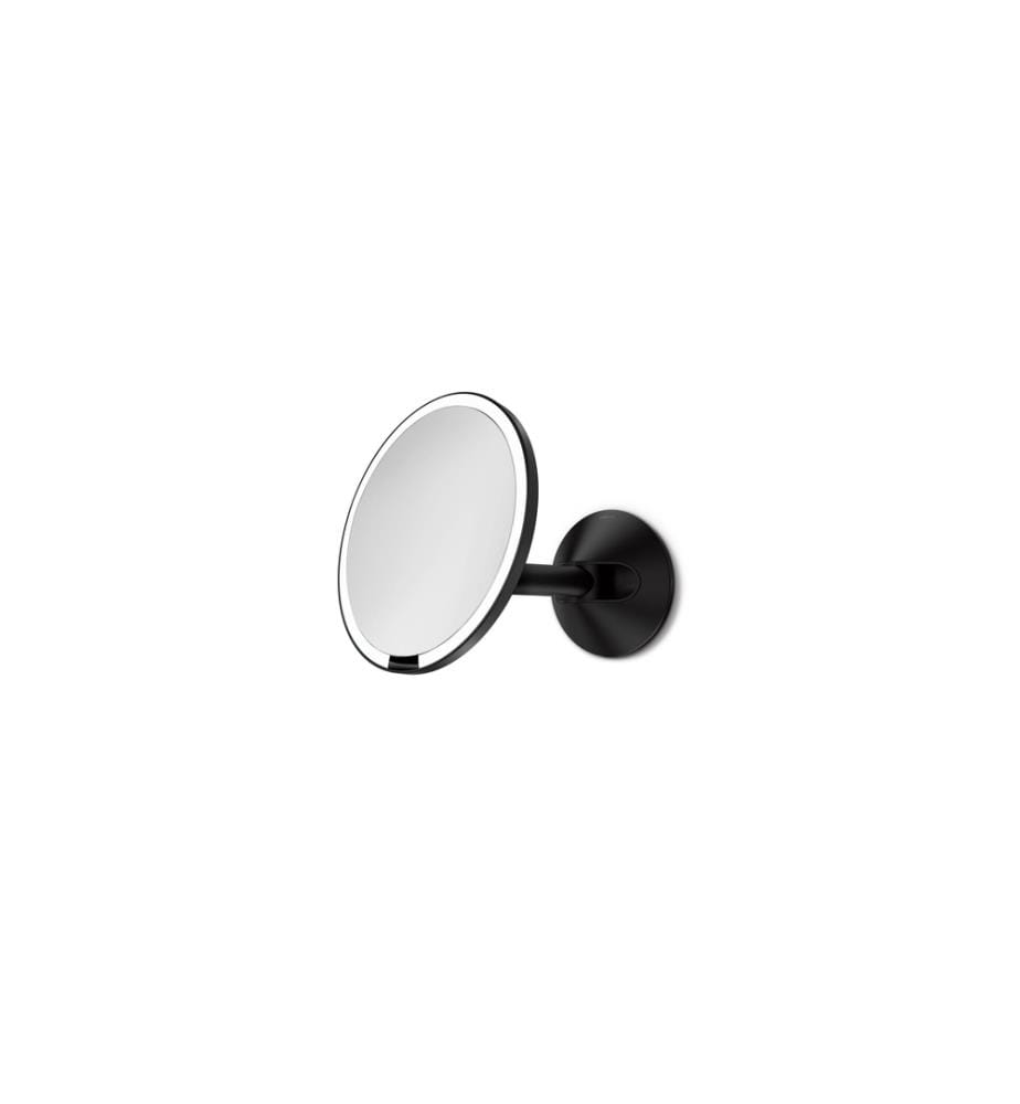 SIMPLEHUMAN - Miroir cosmétique avec capteur Avec support mural Noir mat