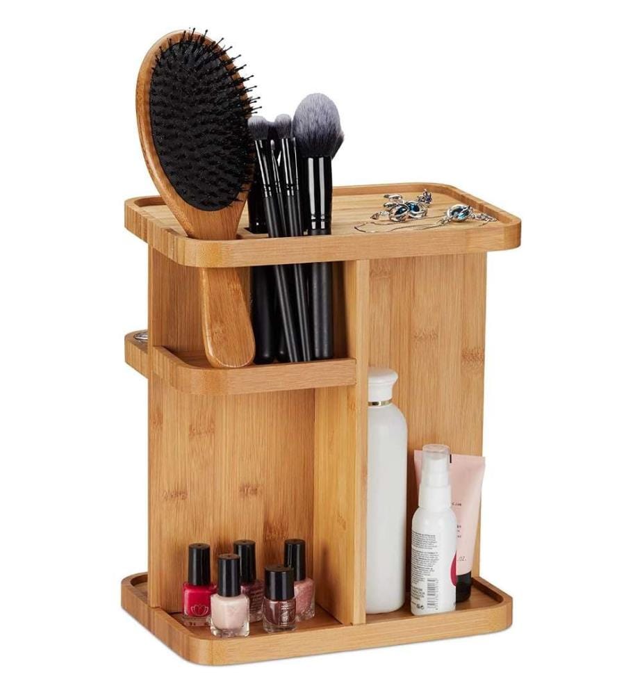 RELAXDAYS Relaxdays Bamboo Makeup Organiser, 360… DeinDeal