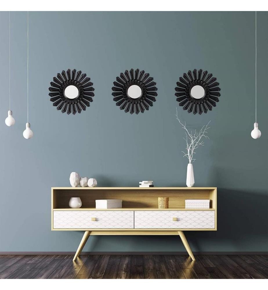 Relaxdays Relaxdays Sunburst Decor Mirror, Set o… DeinDeal