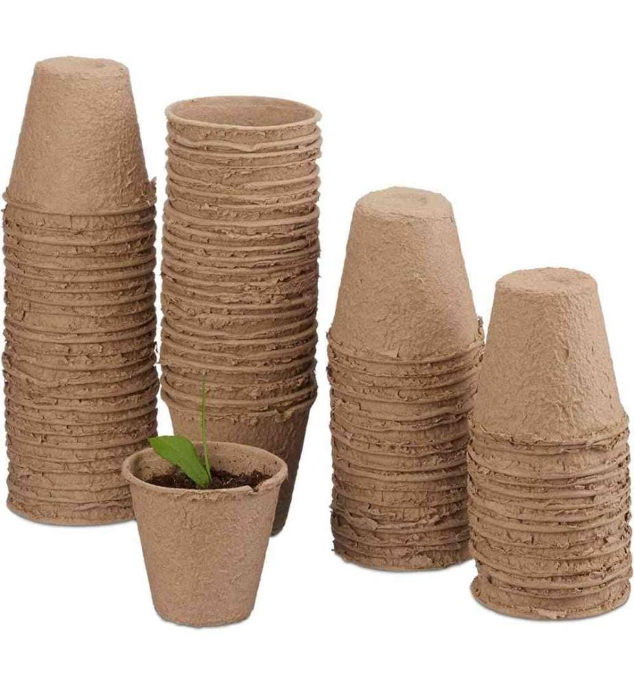 RELAXDAYS Relaxdays Fibre Plant Pots for Seeds, … DeinDeal