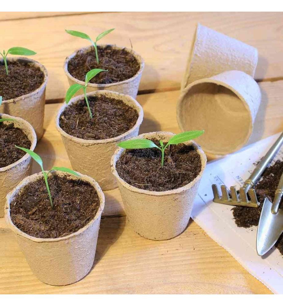 RELAXDAYS Relaxdays Fibre Plant Pots for Seeds, … DeinDeal