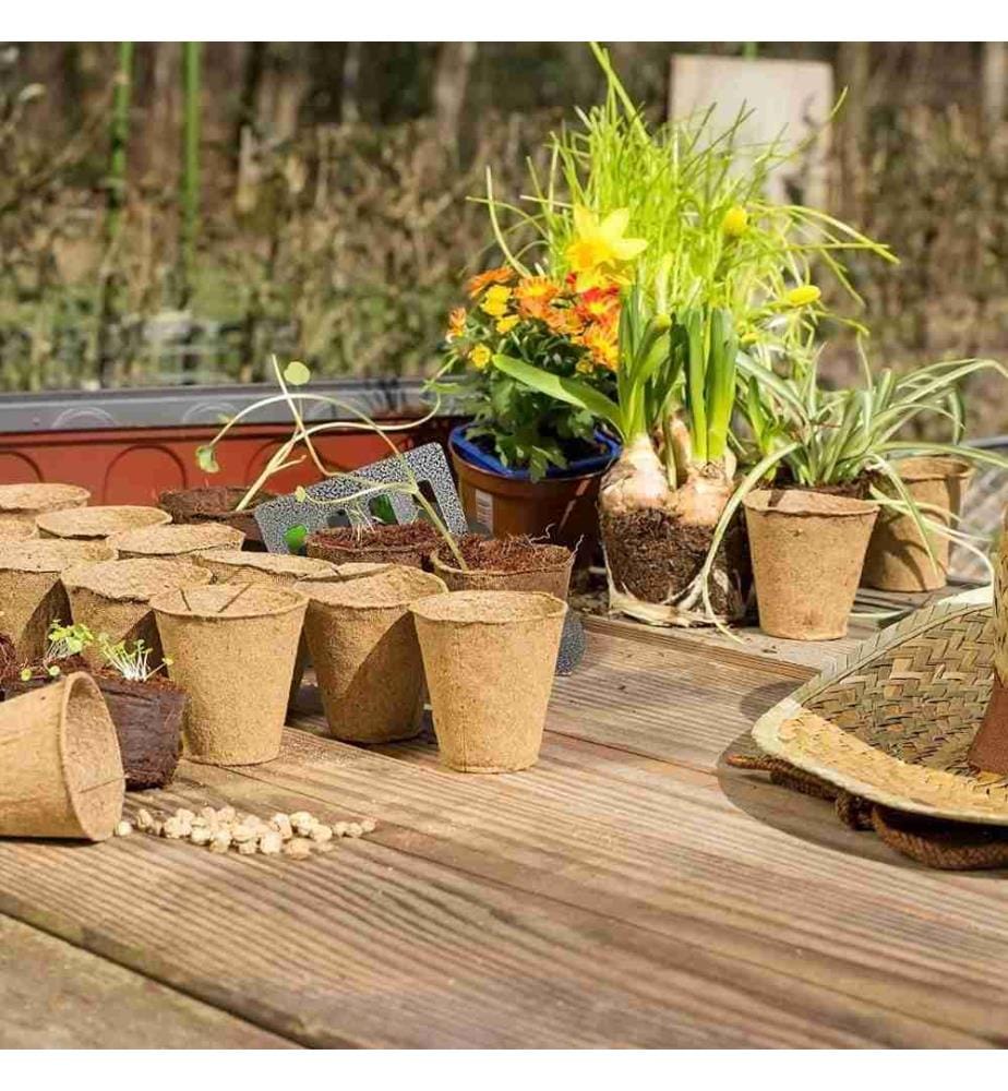 RELAXDAYS Relaxdays Fibre Plant Pots for Seeds, … DeinDeal
