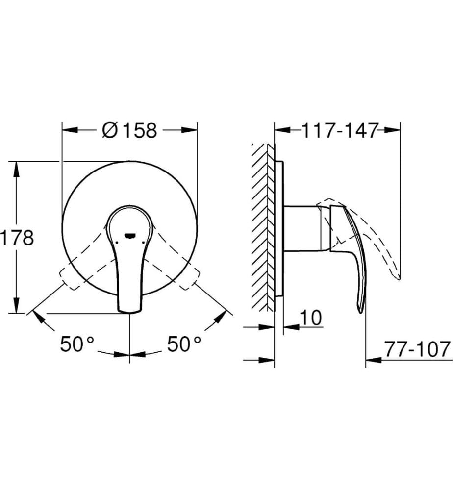 Grohe 24044000 SingleLever Shower Mixer Chrom… DeinDeal
