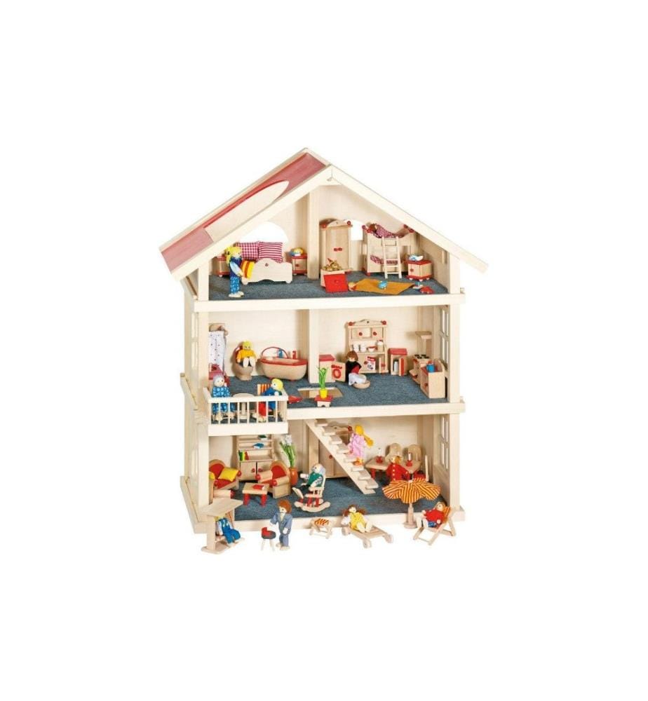 GOKI - Maison de poupées 3 niveaux