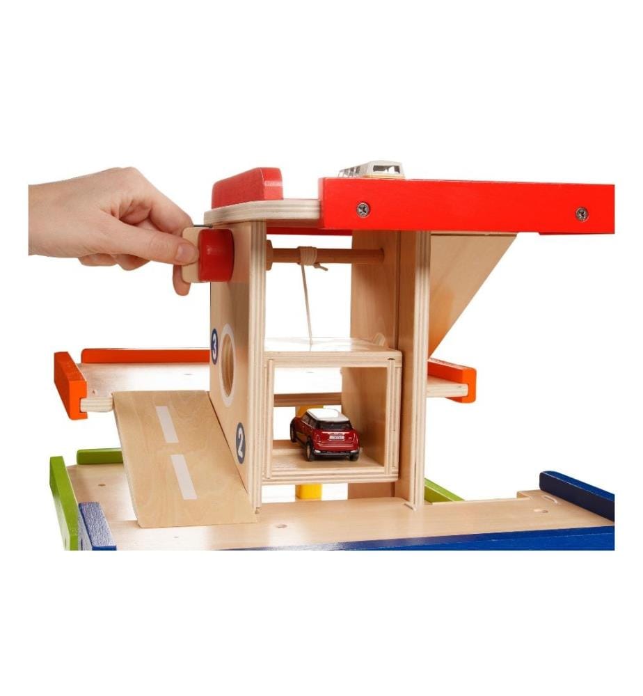 GOKI - Spielzeuggarage Parkhaus aus Holz