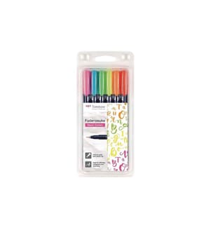 TOMBOW - Fineliner Fudenosuke NEON 6er Set
