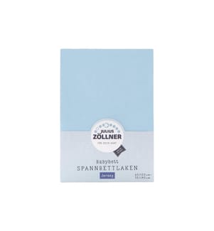 Julius Zöllner Fix-Leintuch Jersey Hellblau 70 x 140 cm