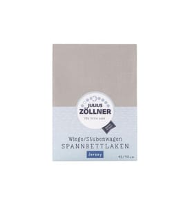 JULIUS ZÖLLNER - Fix-Leintuch Jersey Taupe 90 x 40 cm