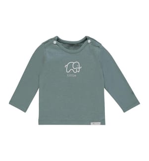 NOPPIES - Baby-Langarmshirt Little Elephant Petrol Gr. 62