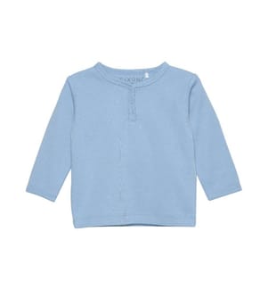 FIXONI - Baby-Langarmshirt Solid Ashley Blue Gr. 80