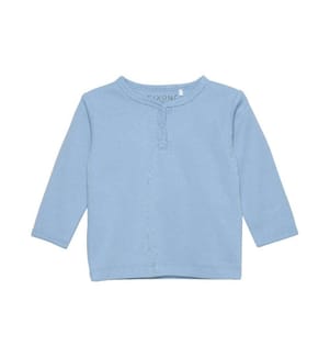 FIXONI - Baby-Langarmshirt Solid Ashley Blue Gr. 62