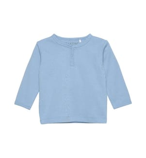 FIXONI - Baby-Langarmshirt Solid Ashley Blue Gr. 68
