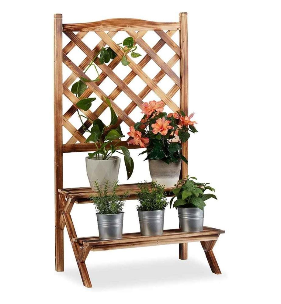 RELAXDAYS Relaxdays Flower Rack with Trellis, 2… DeinDeal