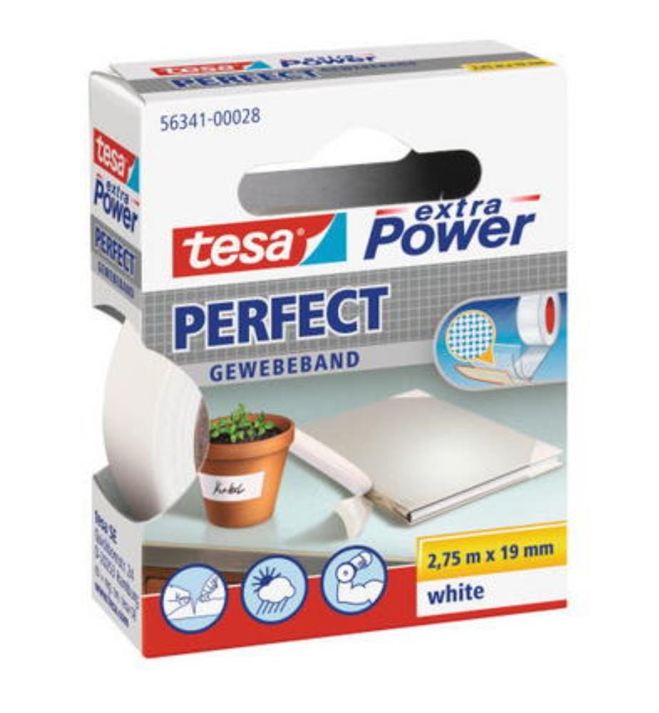 TESA TESA Cloth tape, EXTRA POWER Perfect, whi… DeinDeal