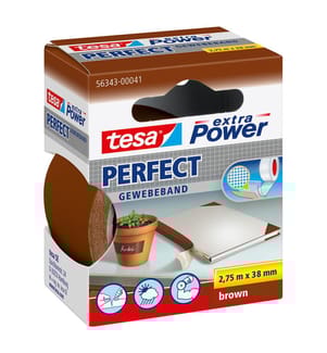 tesa® Gewebeband, EXTRA POWER Perfect, braun, 2,75 m x 38 mm