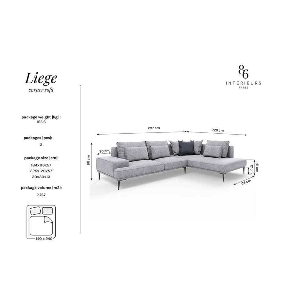 INTERIEURS 86 INTÉRIEURS 86 - Schlaf-Ecksofa mit… | DeinDeal