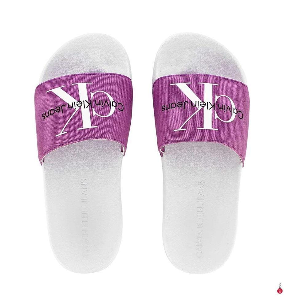 CALVIN KLEIN - Pantoletten - Weiss und Violett