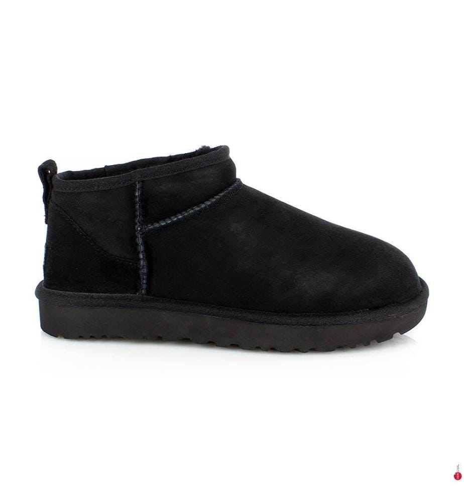 ugg bottines en cuir w classic ultra mini sable