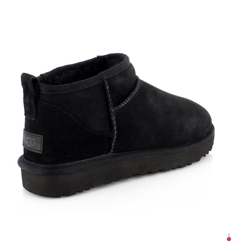 ugg bottines en cuir w classic ultra mini sable