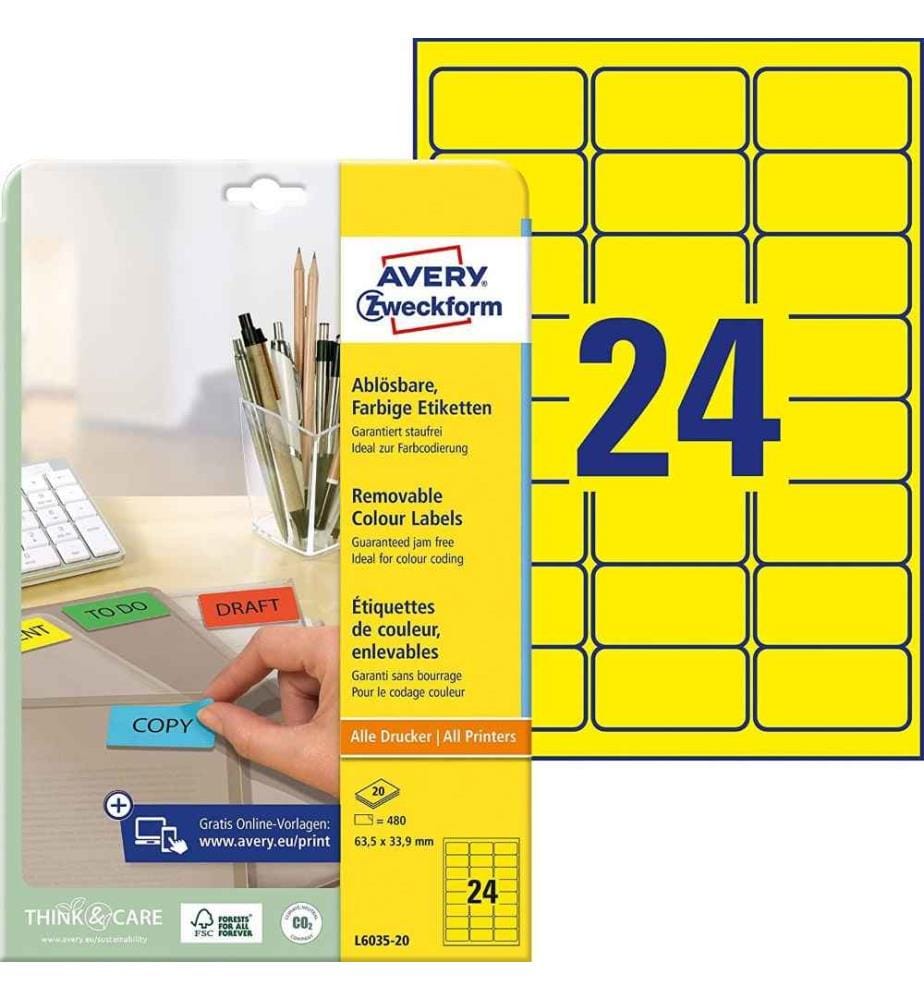AVERY Avery L6035-20 Printable Labels with Remov… | DeinDeal