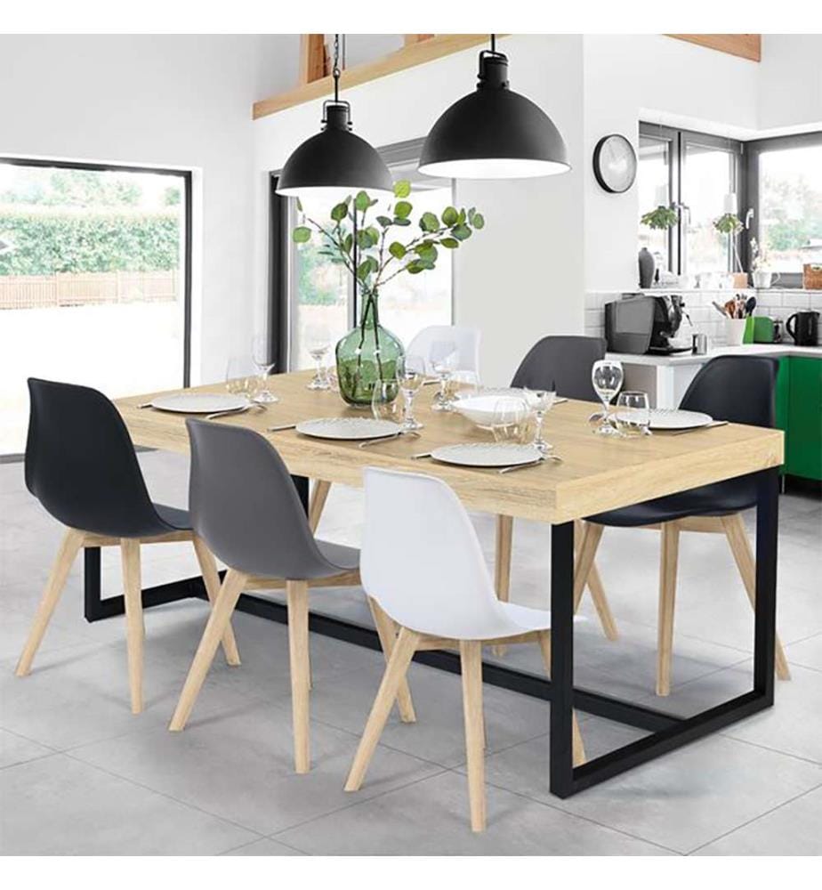IDOMYA FACTORY - Table Repas Arkansas 180cm - Brun