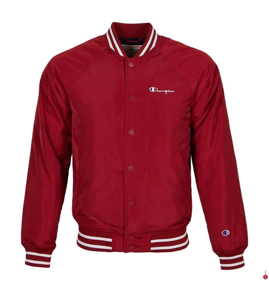 Champion red bomber jacket shop