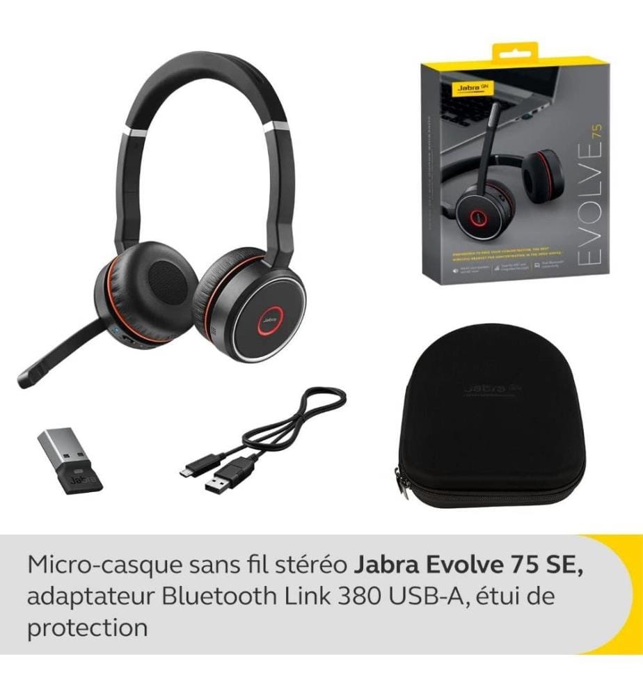 Jabra Evolve 75 Se Schnurloses Stereo-Headset – ECCKF