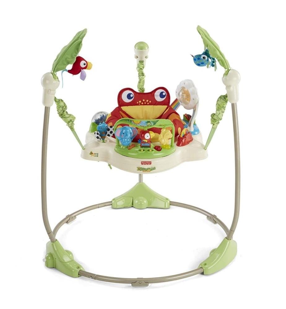 Fisher-Price Baby Bouncer Rainforest Jumperoo Activity Center with Music  Lights Sounds and Developmental Toys