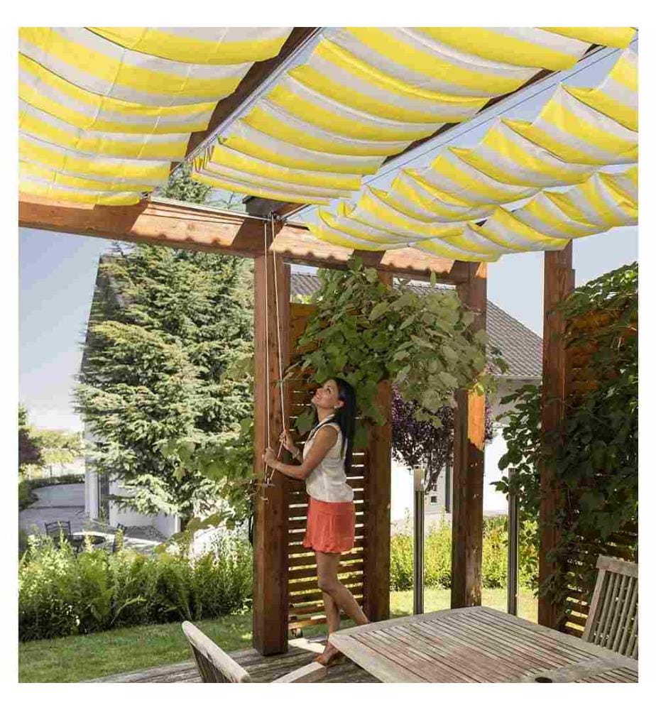 Windhager Sliding Shade Sail on Cables, Sun Shad… DeinDeal